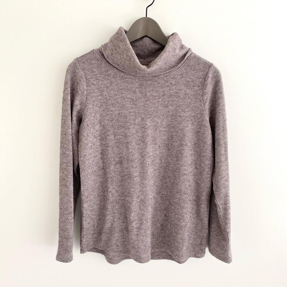 RW&CO Cowl Neck Neutral Taupe Sweater